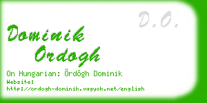 dominik ordogh business card